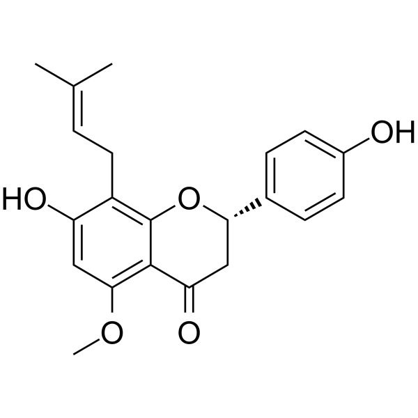 (2S)-Isoxanthohumol Chemical Structure (2S)-Isoxanthohumol (Synonyms: (2S)-异黄腐酚)