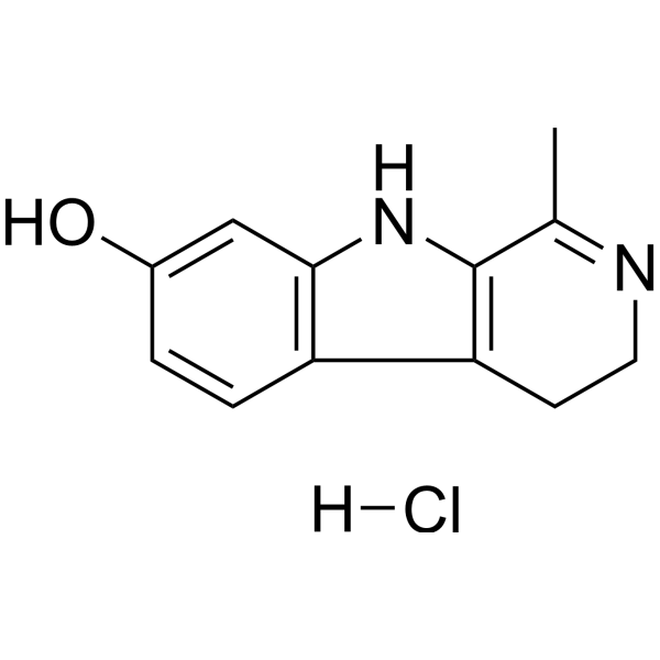 Harmalol hydrochloride Chemical Structure Harmalol hydrochloride (Synonyms: 盐酸骆驼蓬酚)