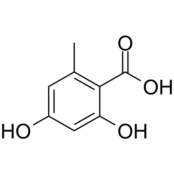 Orsellinic acid Chemical Structure Orsellinic acid (Synonyms: 苔色酸)