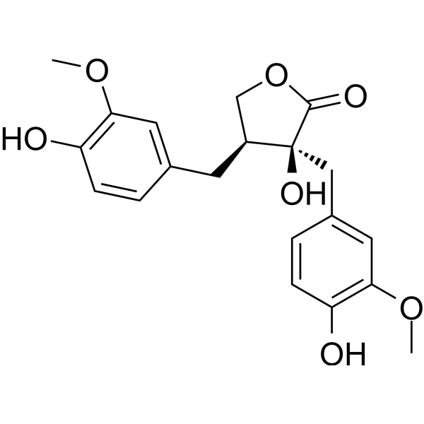 Nortrachelogenin Chemical Structure Nortrachelogenin (Synonyms: (-)-Wikstromol; (-)-Nortrachelogenin)