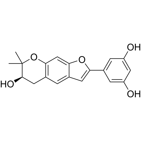 Moracin P Chemical Structure Moracin P (Synonyms: 桑辛素P)