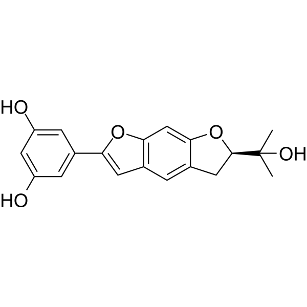 Moracin O Chemical Structure Moracin O (Synonyms: 桑辛素O)