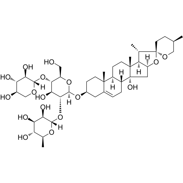 14-Hydroxy sprengerinin C Chemical Structure 14-Hydroxy sprengerinin C (Synonyms: 14-羟基麦冬皂苷 C)