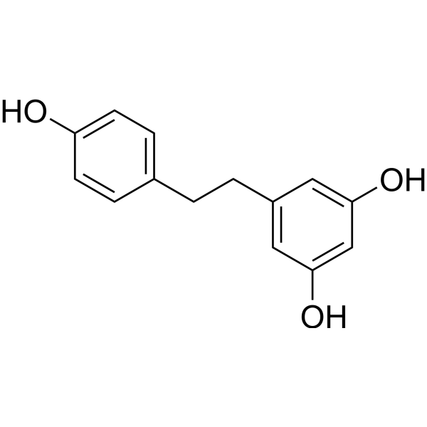 Dihydroresveratrol Chemical Structure Dihydroresveratrol (Synonyms: 二氢白藜芦醇)