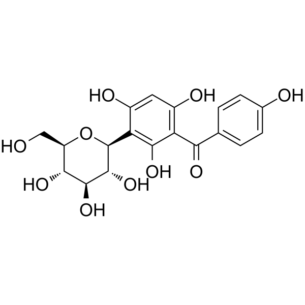 Iriflophenone 3-C-glucoside Chemical Structure Iriflophenone 3-C-glucoside (Synonyms: Iriflophenone 3-C-β-D-glucopyranoside)