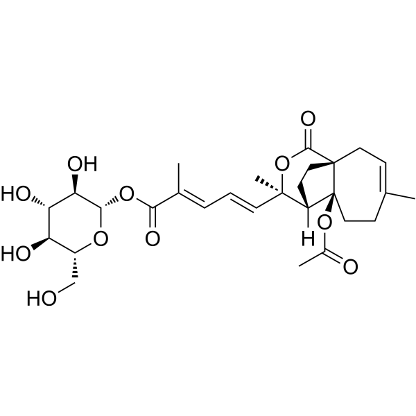 Pseudolaric acid A-O-β-D-glucopyranoside Chemical Structure Pseudolaric acid A-O-β-D-glucopyranoside