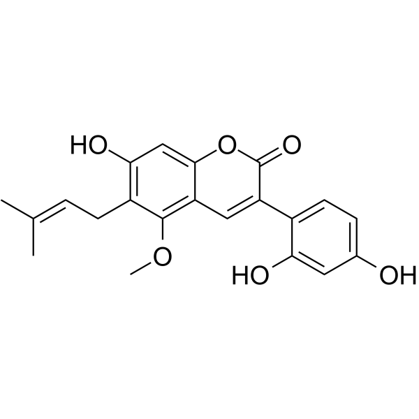 Glycycoumarin Chemical Structure Glycycoumarin (Synonyms: 甘草香豆素)