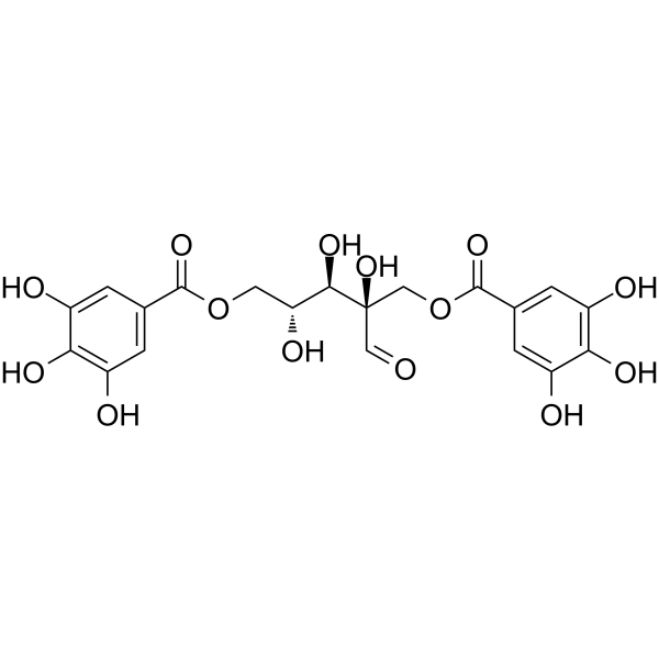 Hamamelitannin Chemical Structure Hamamelitannin (Synonyms: 金缕梅单宁)