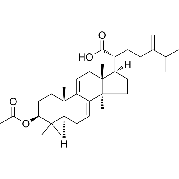 Dehydroeburicoic acid monoacetate Chemical Structure Dehydroeburicoic acid monoacetate (Synonyms: 3-O-Acetyldehydroeburicoic acid)