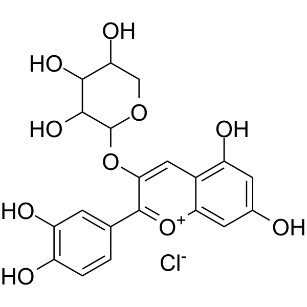 Cyanidin 3-arabinoside Chemical Structure Cyanidin 3-arabinoside