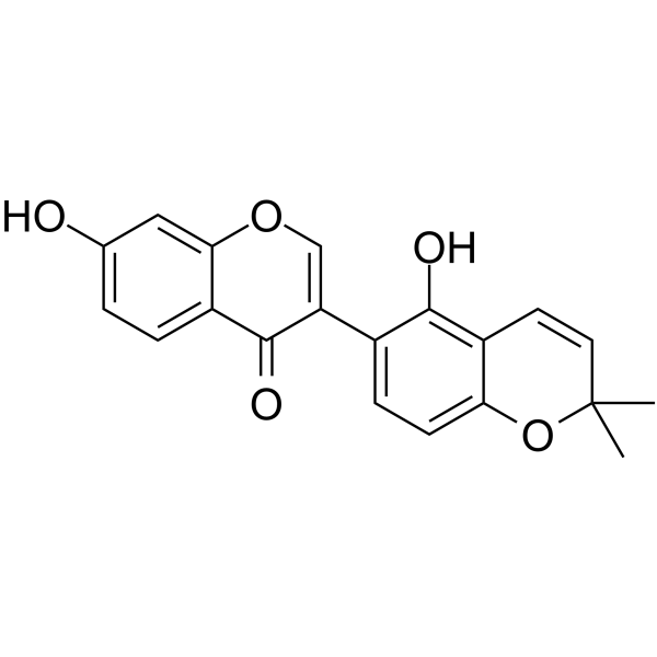 Glabrone Chemical Structure Glabrone (Synonyms: 光果甘草酮)