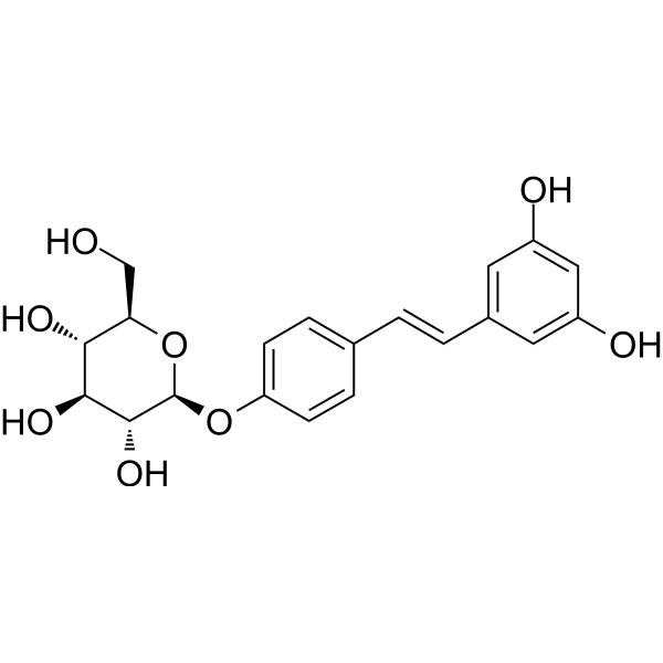 Resveratroloside Chemical Structure Resveratroloside (Synonyms: Resveratrol glycoside; trans-Resveratrol 4