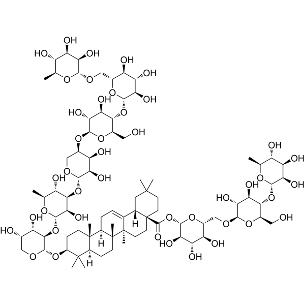 Clematichinenoside AR Chemical Structure Clematichinenoside AR (Synonyms: 灵仙新苷)