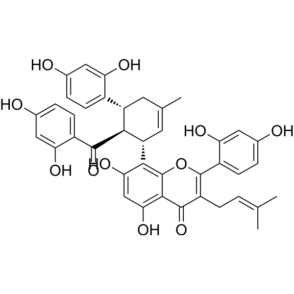 Kuwanon G Chemical Structure Kuwanon G (Synonyms: 桑黄酮 G)