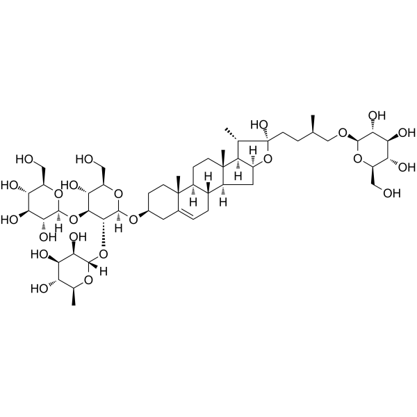 Protogracillin Chemical Structure Protogracillin (Synonyms: 原纤细薯蓣皂甙)