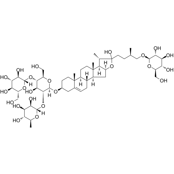 Protodeltonin Chemical Structure Protodeltonin (Synonyms: 原三角叶皂苷)