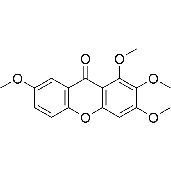 1,2,3,7-Tetramethoxyxanthone Chemical Structure 1,2,3,7-Tetramethoxyxanthone (Synonyms: 1,2,3,7-四甲氧基口山酮)