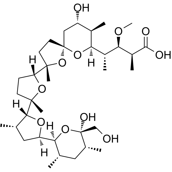Monensin B Chemical Structure Monensin B (Synonyms: 莫能菌素B)