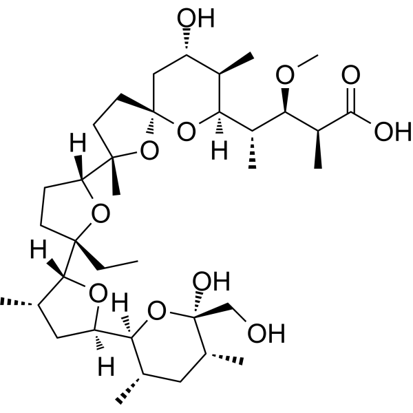 Monensin Chemical Structure Monensin (Synonyms: Monensin A)