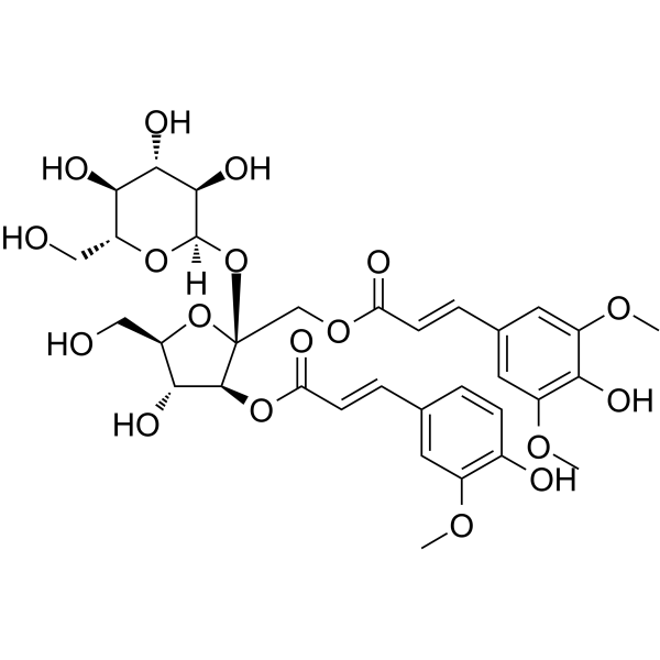 3-​Feruloyl-​1-​Sinapoyl sucrose                                          (Synonyms: 3-阿魏酸酯-1-芥子酰基蔗糖)