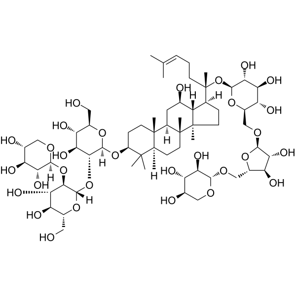 Notoginsenoside S Chemical Structure Notoginsenoside S (Synonyms: 三七皂苷S)
