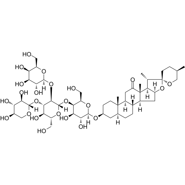 Terrestrosin D Chemical Structure Terrestrosin D (Synonyms: 蒺藜皂苷D)