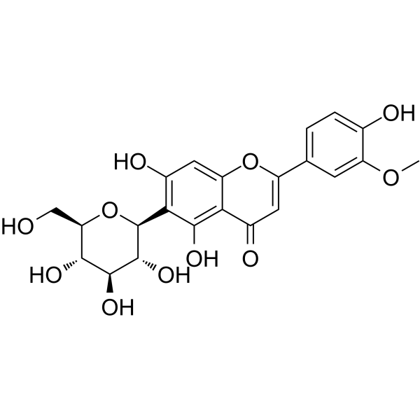 Isoscoparin Chemical Structure Isoscoparin (Synonyms: 异金雀花素)