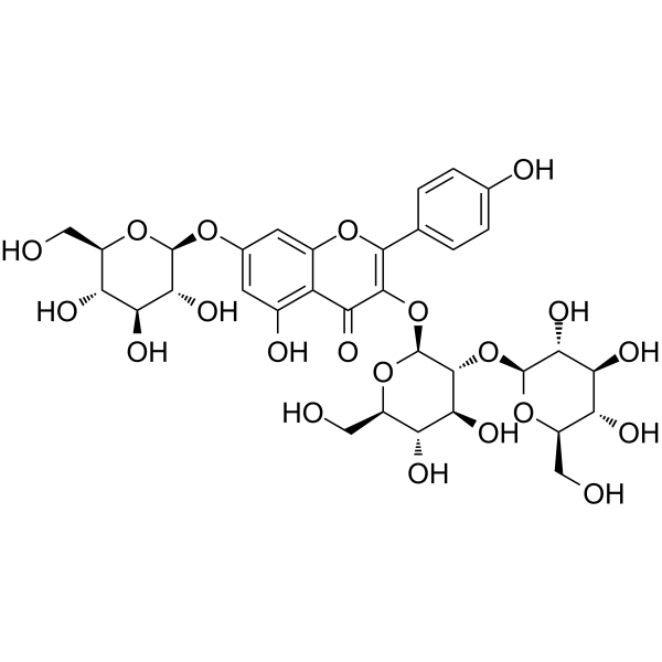 Kaempferol 3-sophoroside-7-glucoside                                          (Synonyms: 山柰酚-3-O-槐二糖-7-O-葡萄糖苷)