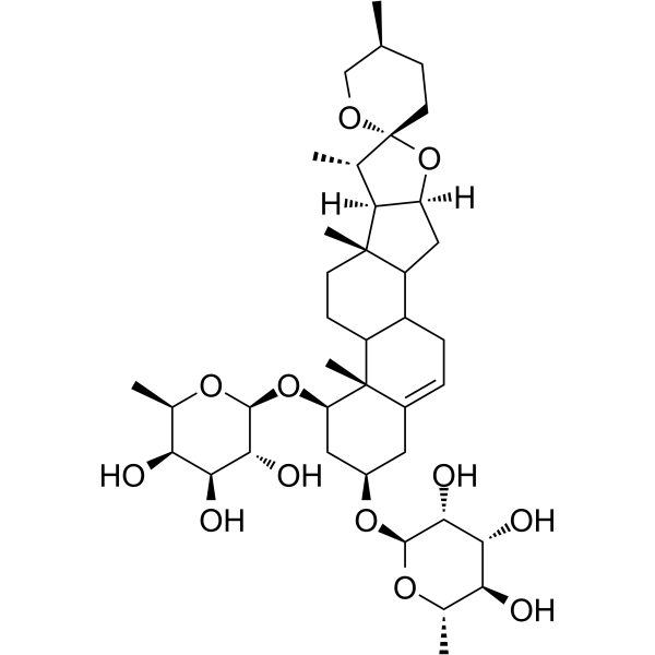 Liriopesides B Chemical Structure Liriopesides B (Synonyms: Nolinospiroside F)