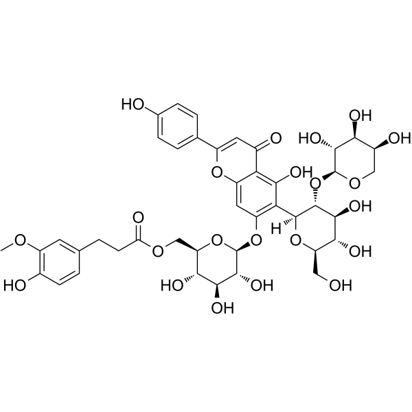 Vaccarin E Chemical Structure Vaccarin E (Synonyms: 王不留行黄酮苷E)