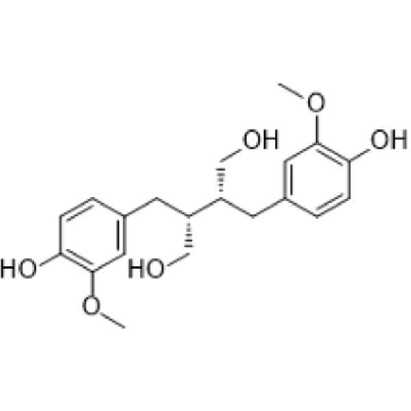 Secoisolariciresinol Chemical Structure Secoisolariciresinol (Synonyms: (-)-Secoisolariciresinol)