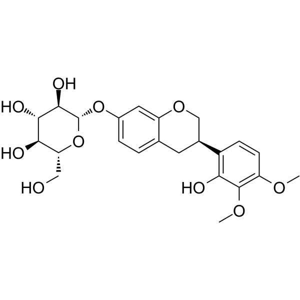 Isomucronulatol 7-O-glucoside Chemical Structure Isomucronulatol 7-O-glucoside (Synonyms: Isomucronulatol 7-O-β-glucoside)
