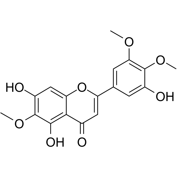 5,7,3'-Trihydroxy-6,4',5'-trimethoxyflavone Chemical Structure 5,7,3