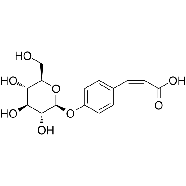4-O-beta-Glucopyranosyl-cis-coumaric acid Chemical Structure 4-O-beta-Glucopyranosyl-cis-coumaric acid (Synonyms: 香豆酸-4-葡萄糖苷)