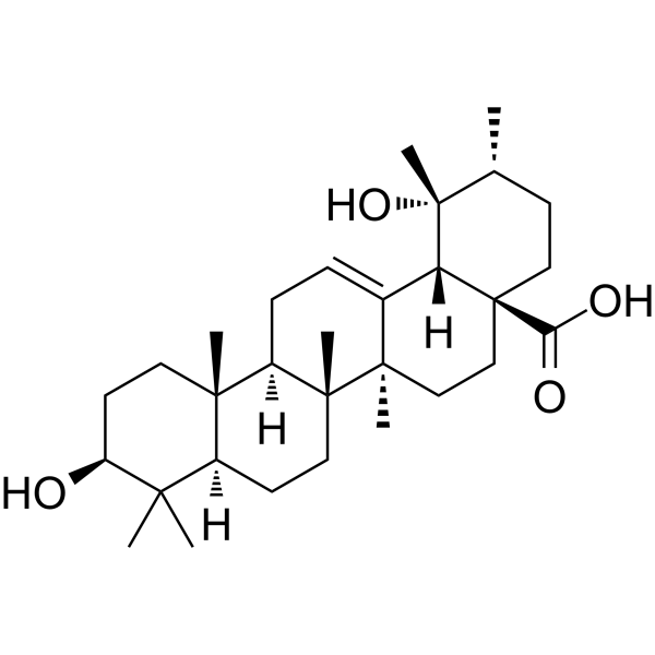 Pomolic acid Chemical Structure Pomolic acid (Synonyms: Randialic acid A)