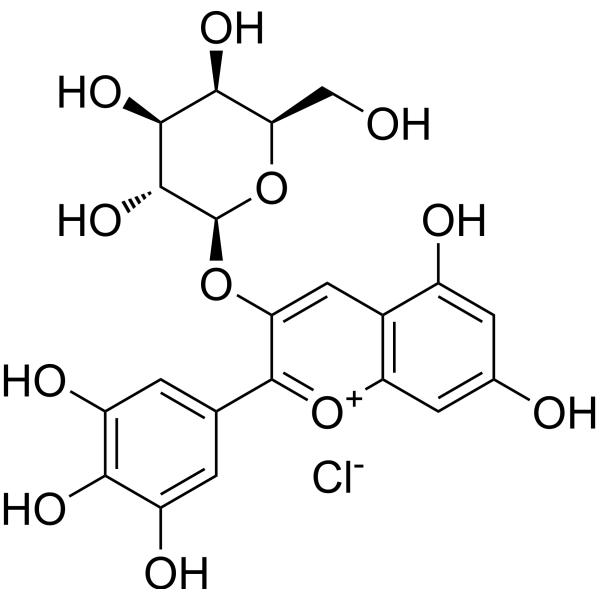 Delphinidin-3-O-galactoside chloride Chemical Structure Delphinidin-3-O-galactoside chloride