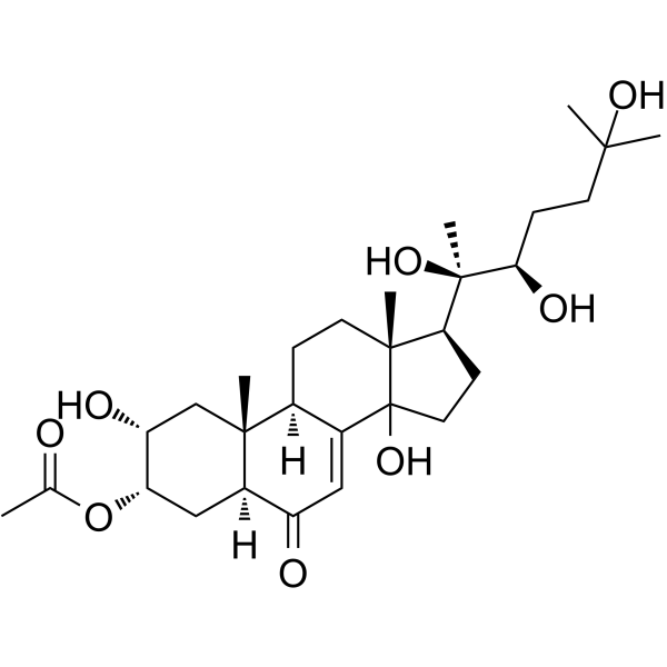 3-O-Acetyl-20-Hydroxyecdysone Chemical Structure 3-O-Acetyl-20-Hydroxyecdysone (Synonyms: 3-乙酰基-β-蜕皮甾酮)
