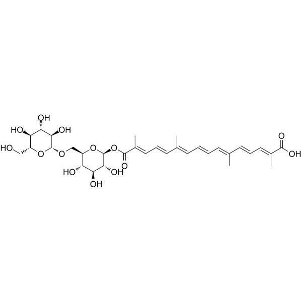 Crocin III Chemical Structure Crocin III (Synonyms: 西红花苷 III)