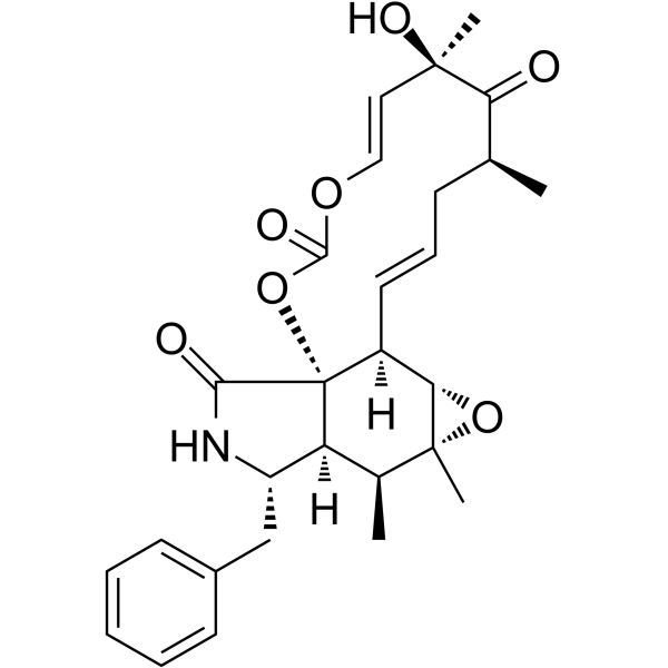 Cytochalasin E Chemical Structure Cytochalasin E (Synonyms: 细胞松弛素E)