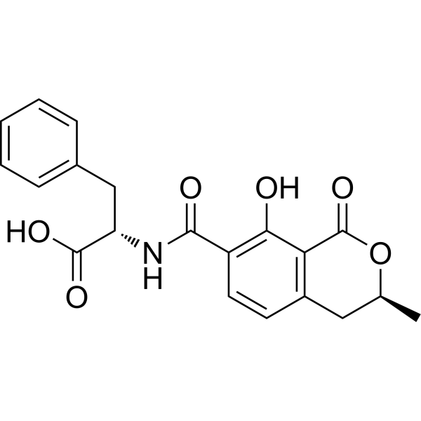 Ochratoxin B Chemical Structure Ochratoxin B (Synonyms: 赭曲霉毒素B)