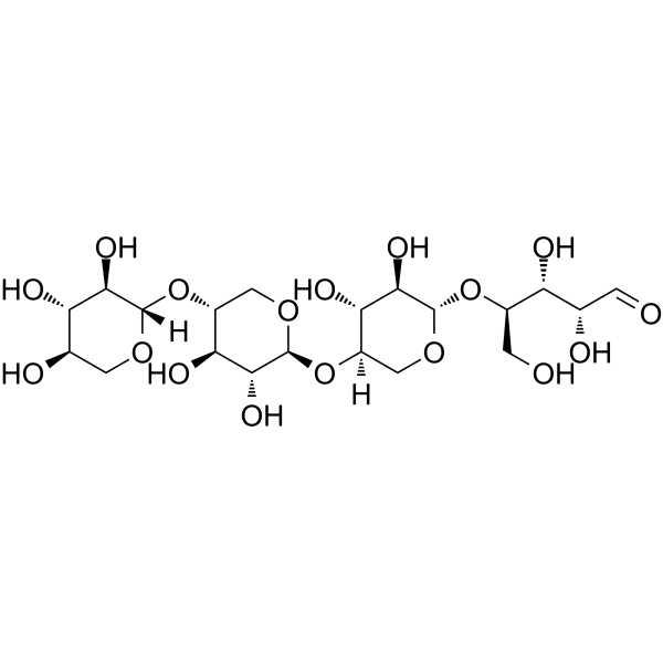Xylotetraose Chemical Structure Xylotetraose (Synonyms: 木四糖)