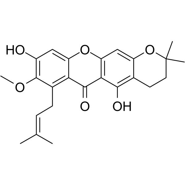 3-Isomangostin Chemical Structure 3-Isomangostin (Synonyms: 3-异倒捻子素)