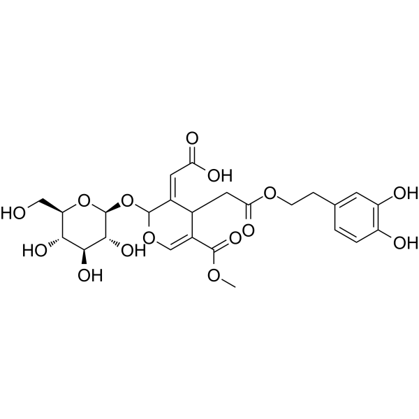 Oleuropeinic acid Chemical Structure Oleuropeinic acid (Synonyms: 橄榄苦苷酸)