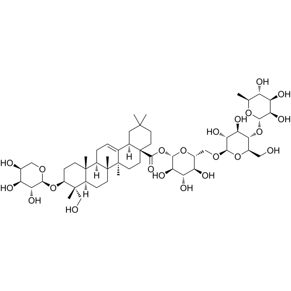Cauloside D Chemical Structure Cauloside D (Synonyms: 葳岩仙皂苷 D)