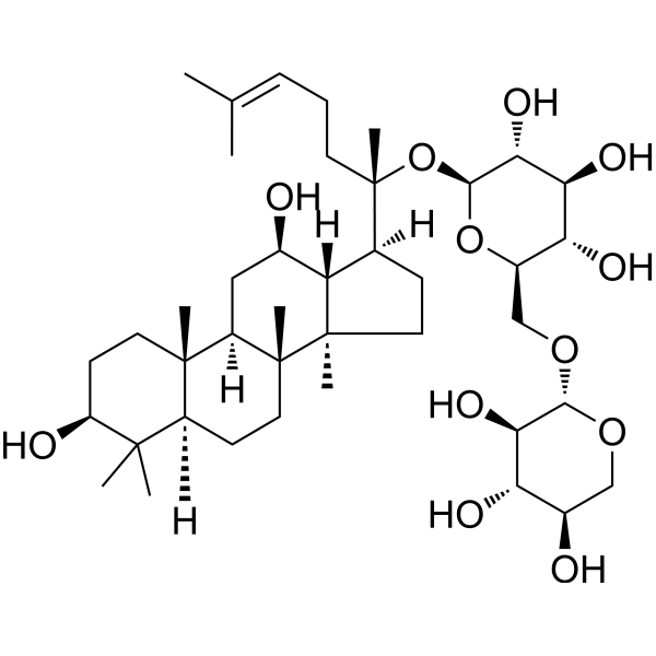 Gypenoside XIII Chemical Structure Gypenoside XIII (Synonyms: 绞股蓝皂苷 XIII)
