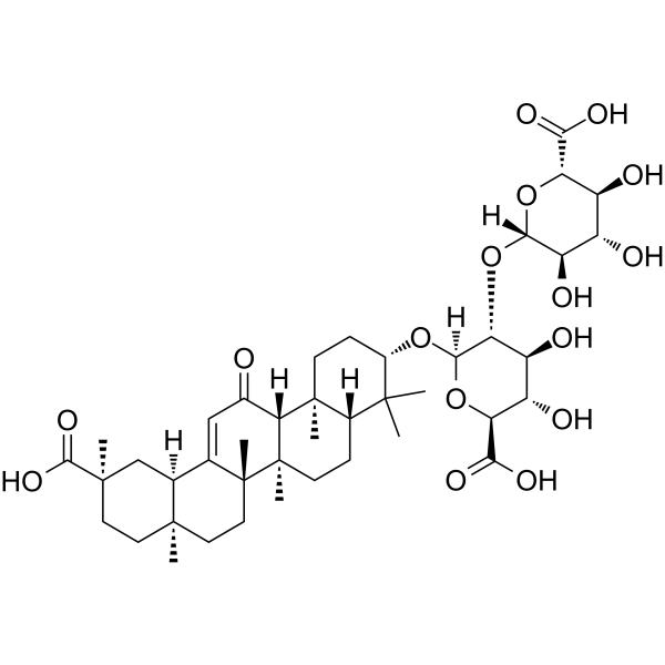 Licorice-saponin H2 Chemical Structure Licorice-saponin H2 (Synonyms: 18β,20α-甘草酸; (18β,20α)-Glycyrrhizic acid)