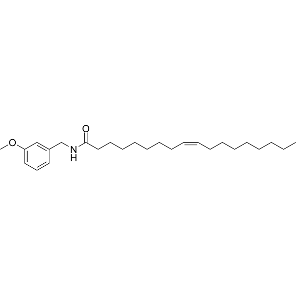 N-(3-Methoxybenzyl)oleamide Chemical Structure N-(3-Methoxybenzyl)oleamide (Synonyms: N-苄基-9顺-油酸酰胺; MAC 18:1)