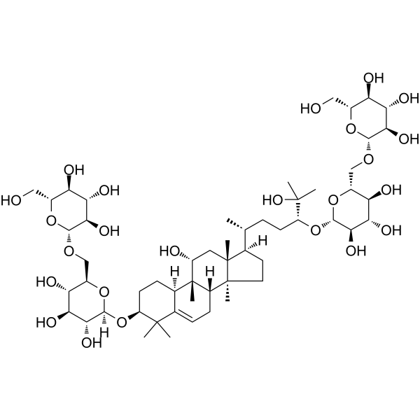 Mogroside IV-A Chemical Structure Mogroside IV-A (Synonyms: 罗汉果苷 IV-A;罗汉果甜苷 IV-A;罗汉果甙 IV-A;罗汉果甜甙 IV-A)