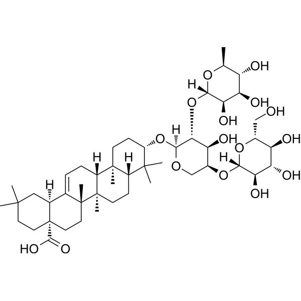 Hederacolchiside A1 Chemical Structure Hederacolchiside A1 (Synonyms: 革叶常春藤皂苷 A1)