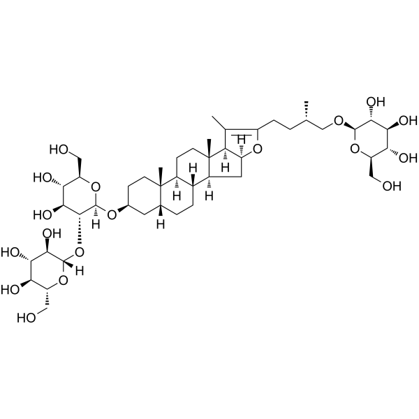 Timosaponin C Chemical Structure Timosaponin C (Synonyms: Anemarsaponin C)